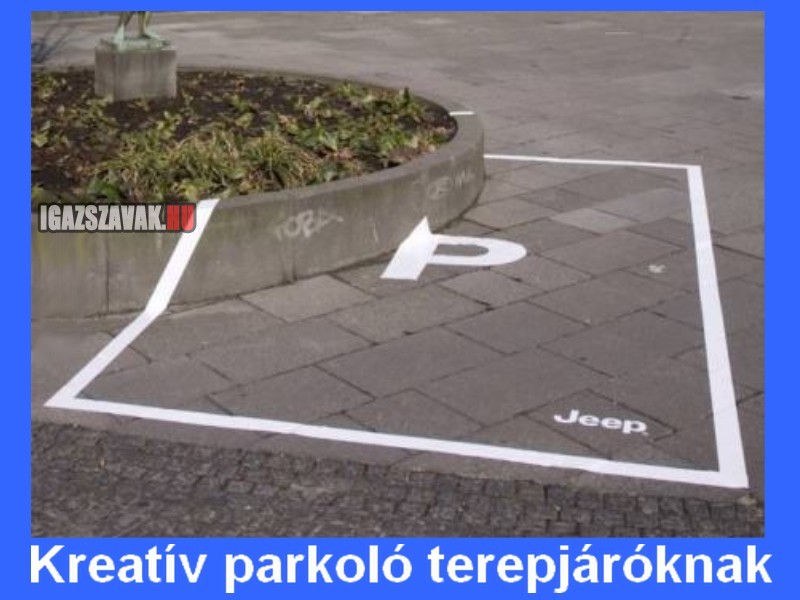 Kreatív parkoló terepjároknak