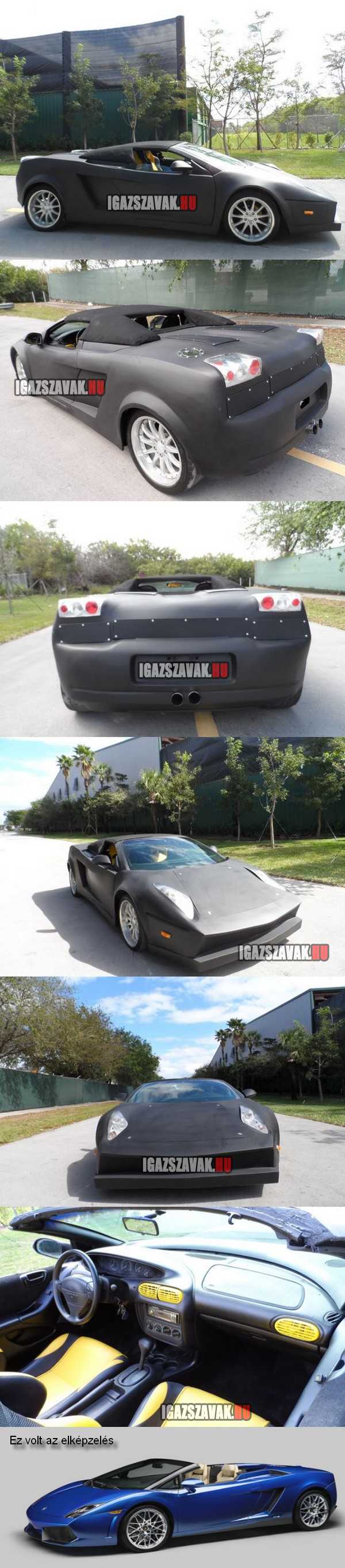 Lamborghini Gallardo replica Dodge alapon, házi készítés