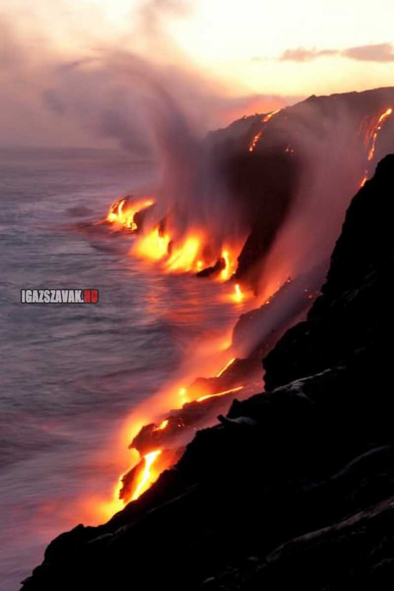 láva vs víz (hawaii)