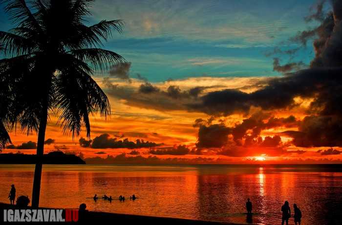 gyönyörű naplemete Guam