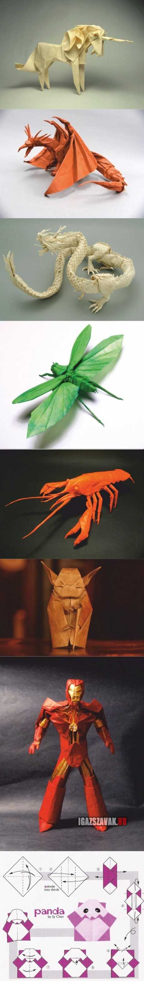 nem ma kezdték elképesztő origami alkotások.és a végén egy meglepi