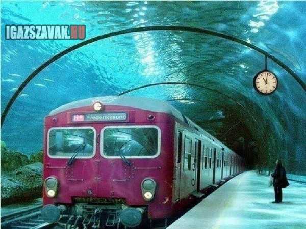 vízalatti metróállomás dániában