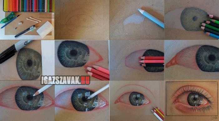 Elképesztő ceruzarajz könnyes szem