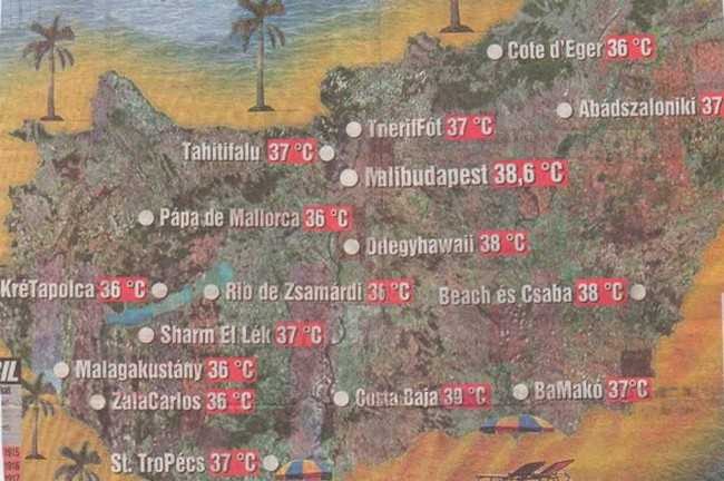 A melegre való tekintettel átnevezik a magyar településeket
