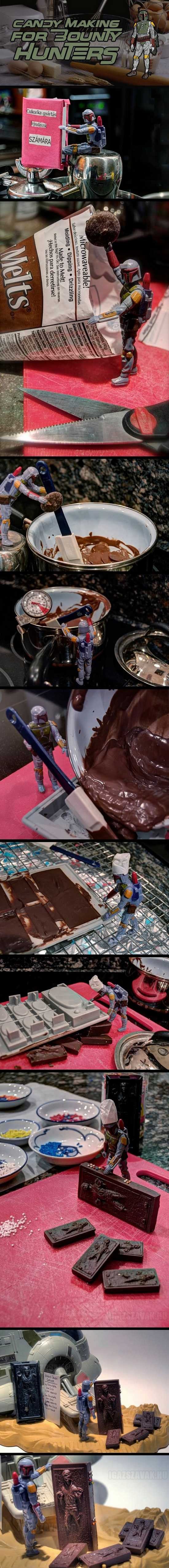 Boba Fett csokoládé Han Solokat készít