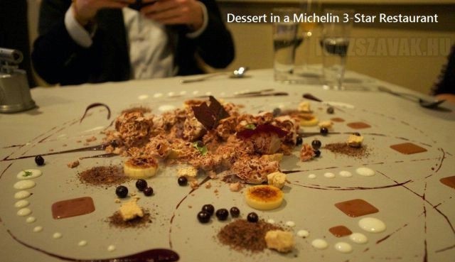 Így néz ki egy desszert egy 3 Michelin-csillagos étteremben