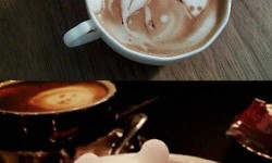 Szobrászkodás cappuccino habbal