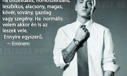 Eminem-ről mindenki példát vehetne!